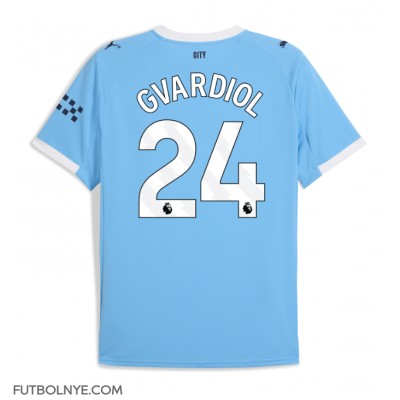 Camiseta Manchester City Josko Gvardiol #24 Primera Equipación 2025-26 manga corta Camiseta Manchester City Josko Gvardiol #24 Primera Equipación 2025-26 manga corta